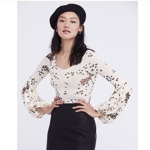 Free People To The Tropics Long Sleeve Tee New NWT Xsmall XS